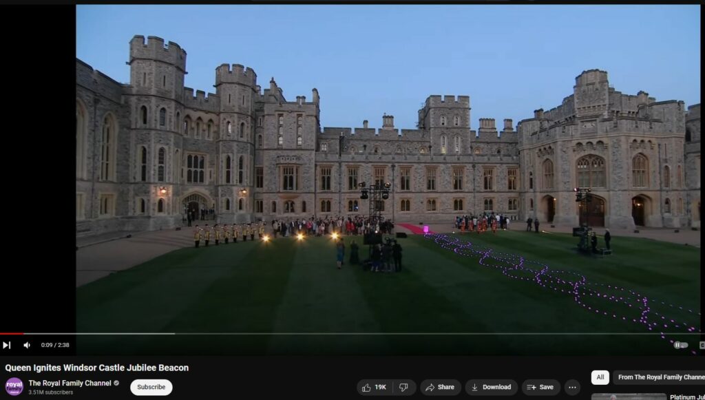 3rd DNA strand pred-prog - Queen Ignites Windsor Castle Jubilee Beacon