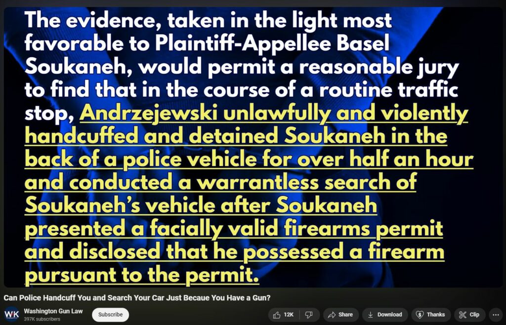 Can Police Handcuff You and Search Your Car Just Becaue You Have a Gun