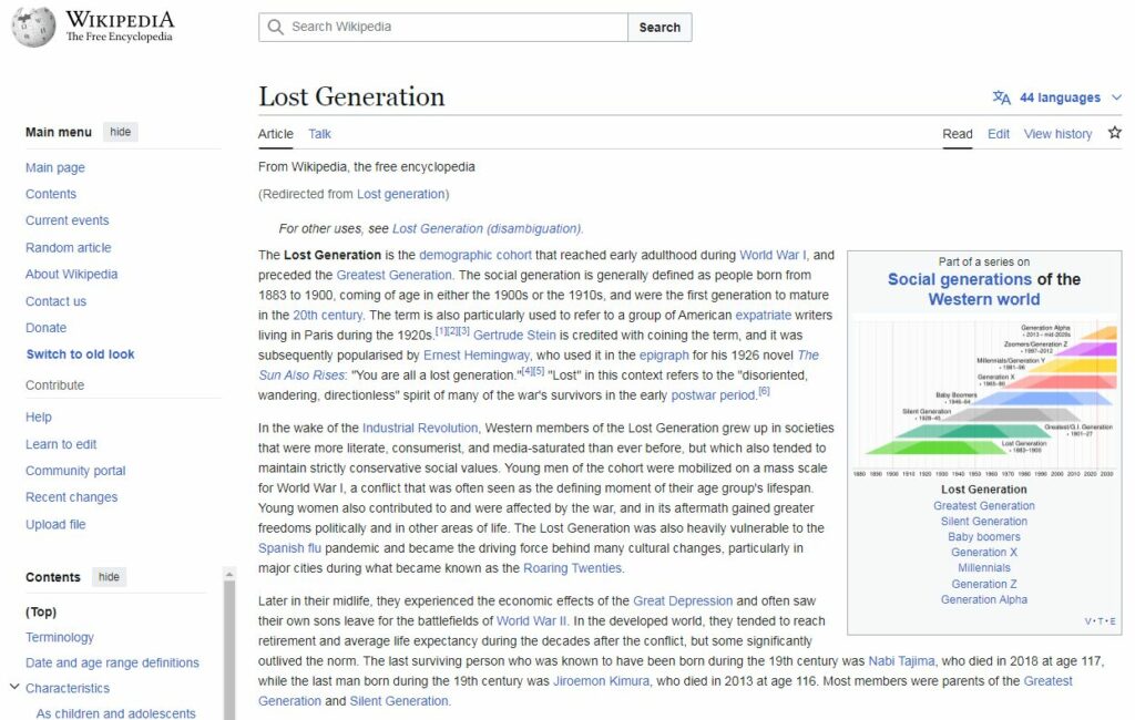 1883 to 1990 is called LOST GENERATION aka The Inheritors aka Orphans aka Victims of Great Reset