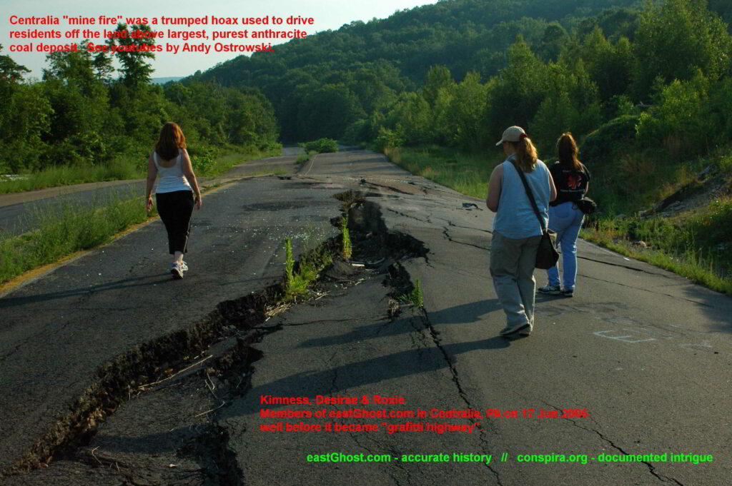 Awful Truth of Centralia PA Coal Grab Land Grab Media Hoax Firey Fraud