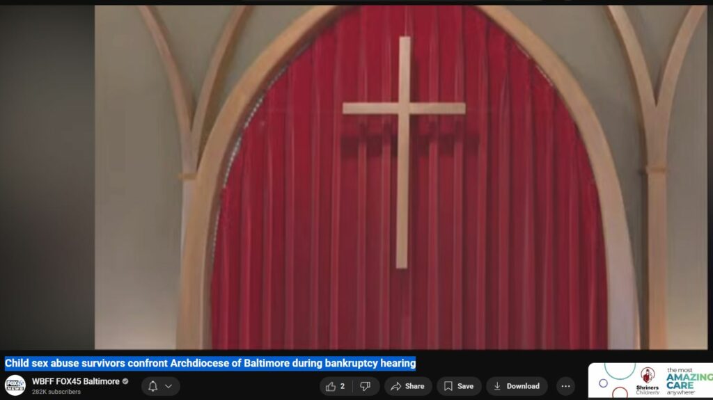 Child sex abuse survivors confront Archdiocese of Baltimore during bankruptcy hearing