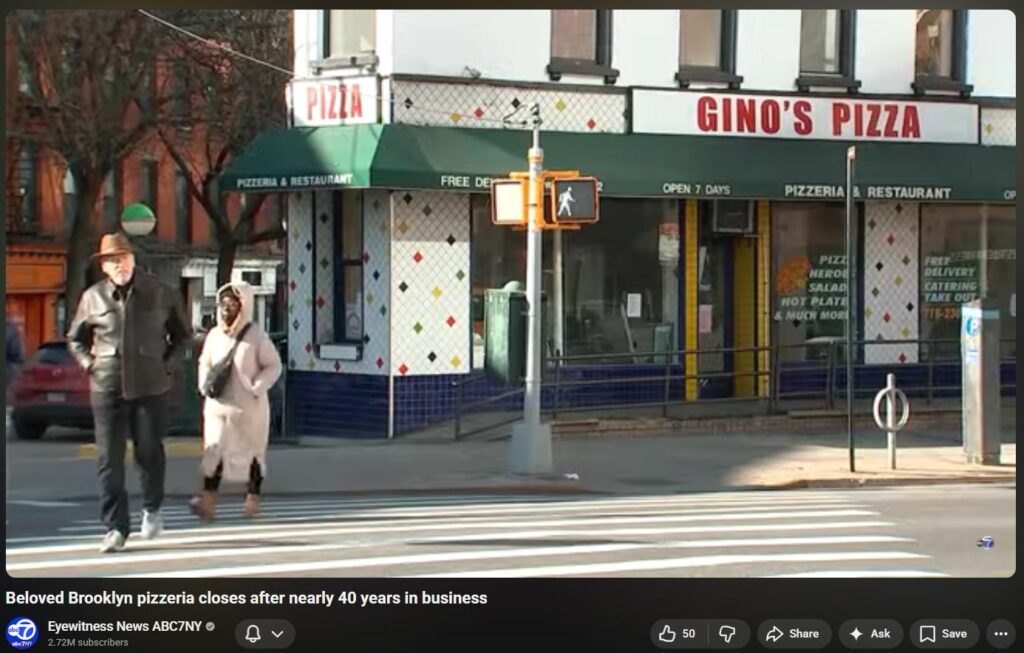 Land Grab Rent Hike Ousts Gino's Pizza Brooklyn