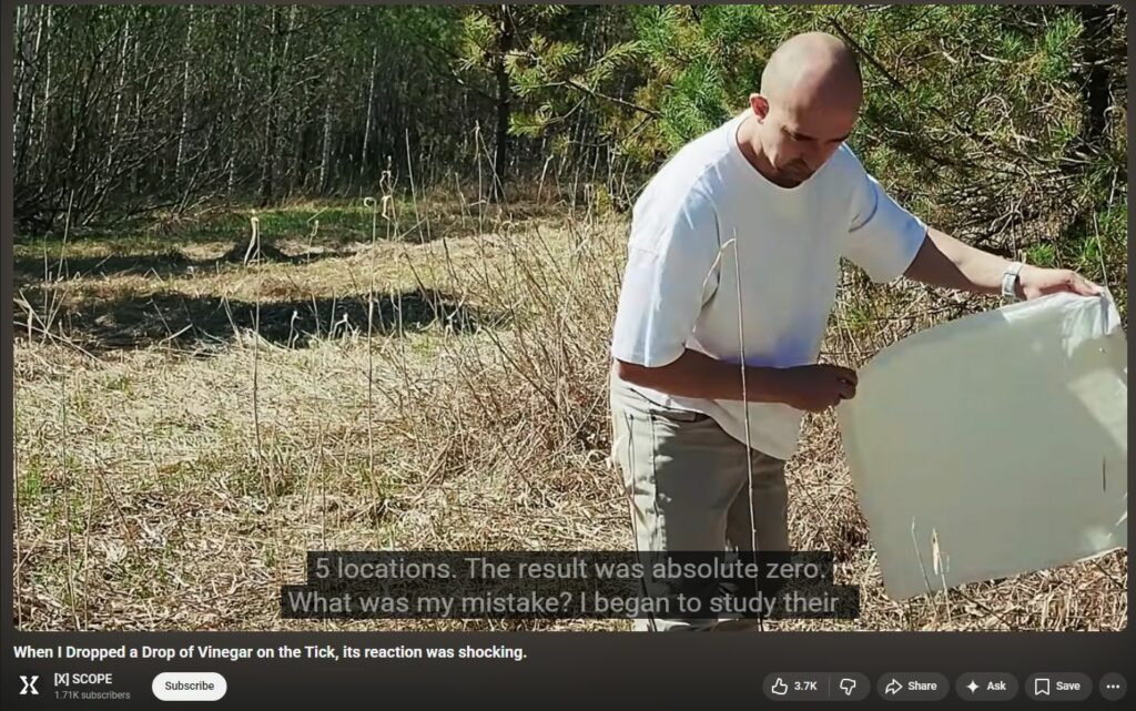Guy Sought Ticks for Days, Found Zero - Because Ticks Are Not Being Dropped In The Wild